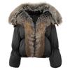 OFTBUY Winter Jacket Women Big Real Fox Raccoon Fur Collar Natural Warm Duck Down Coat Short Outerwear Streetwear Loose Casual