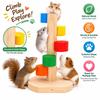 Colorful Pet Climbing Ladder Wood Hamster Training Toy Cute Small Animal Toy  Guinea Pigs