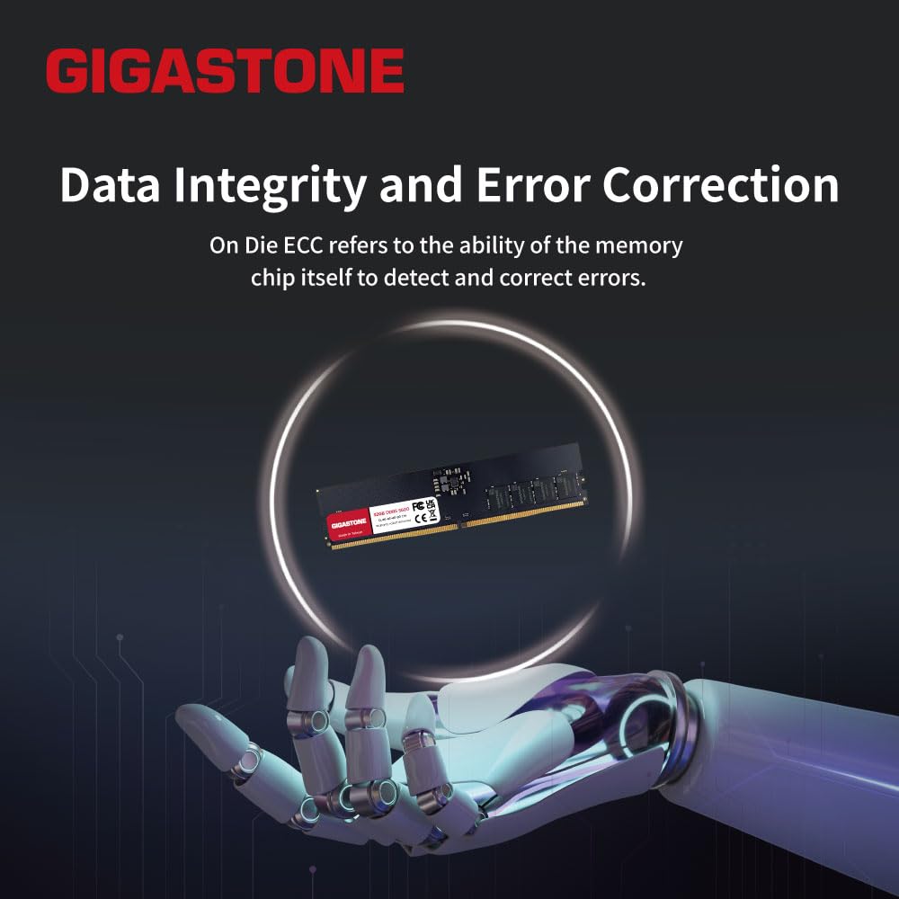 GIGASTONE DDR5 2 X 16GB DDR5 5600MHz CL UDIMM Unbuffered Memory Module Upgrade for Desktop PCs Memory (32GB Kit) PC5-44800 46-46-46-90 1.1V 288-pin