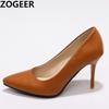 Модные туфли на высоком каблуке женские туфли-лодочки элегантные розовые черные телесные туфли на тонком каблуке сексуальные офисные свадебные туфли для офиса женские большой размер 48