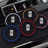 2PC Leather Interior Car Anti Slip Mat Coaster Car Water Cup Slot Accessory for Rolls-Royce Cullinan Phantom Ghost Wraith Dawn