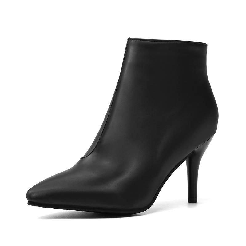 Модные женские ботильоны фиолетового и черного цвета, короткие ботинки, женские водонепроницаемые туфли на высоком каблуке с острым носком, вечерние туфли для женщин