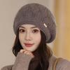 Winter Women Hat Warm Beanies Knitted Hats Female Rabbit Fur Cap Autumn Winter Ladies Fashion Hat Skullies Beanies
