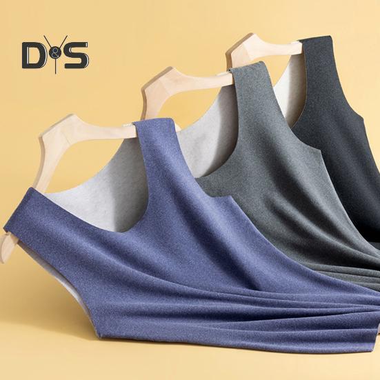 Мужской терможилет, бесшовный пошив, высокоэластичный, технология шлифования DE Velvet, майки с генерацией тепла