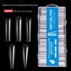 240-Piece Transparent XXXL Pointed Nail Art Kit: Super Long False Nails In Denim Design