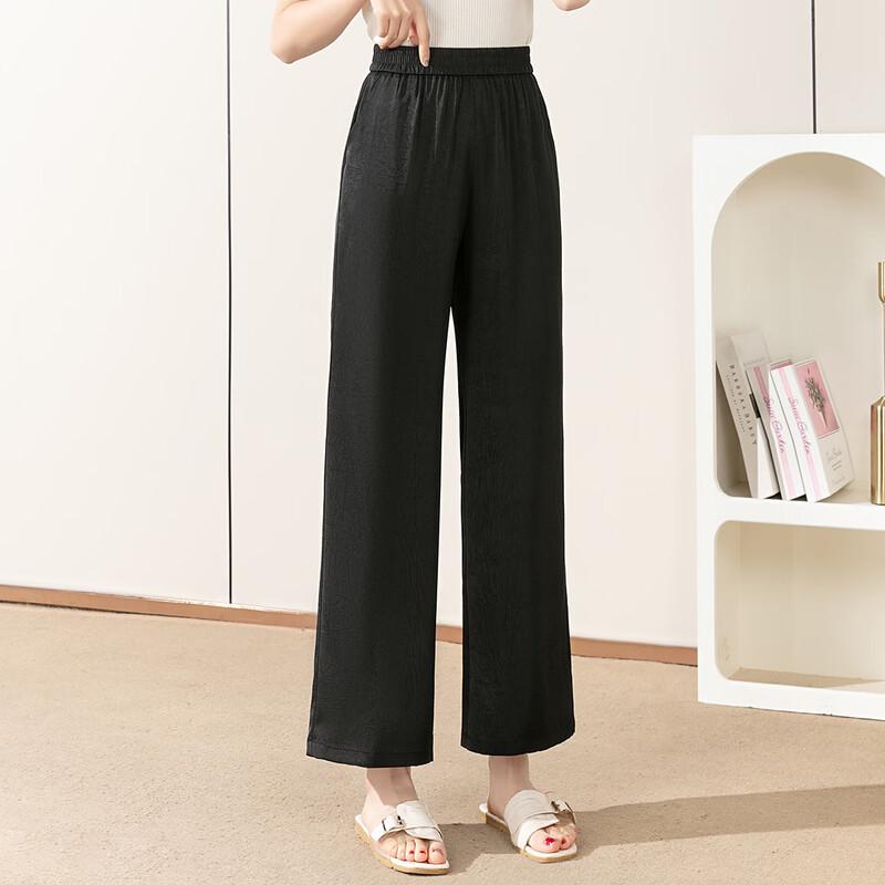 Woxue 2025 Летние дышащие эластичные брюки прямого кроя для женщин среднего возраста