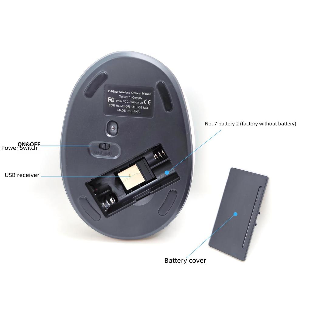 Left-handed Wireless Grip Mouse Designed for Girls, Small Size To Relieve Hand Joint Strain.