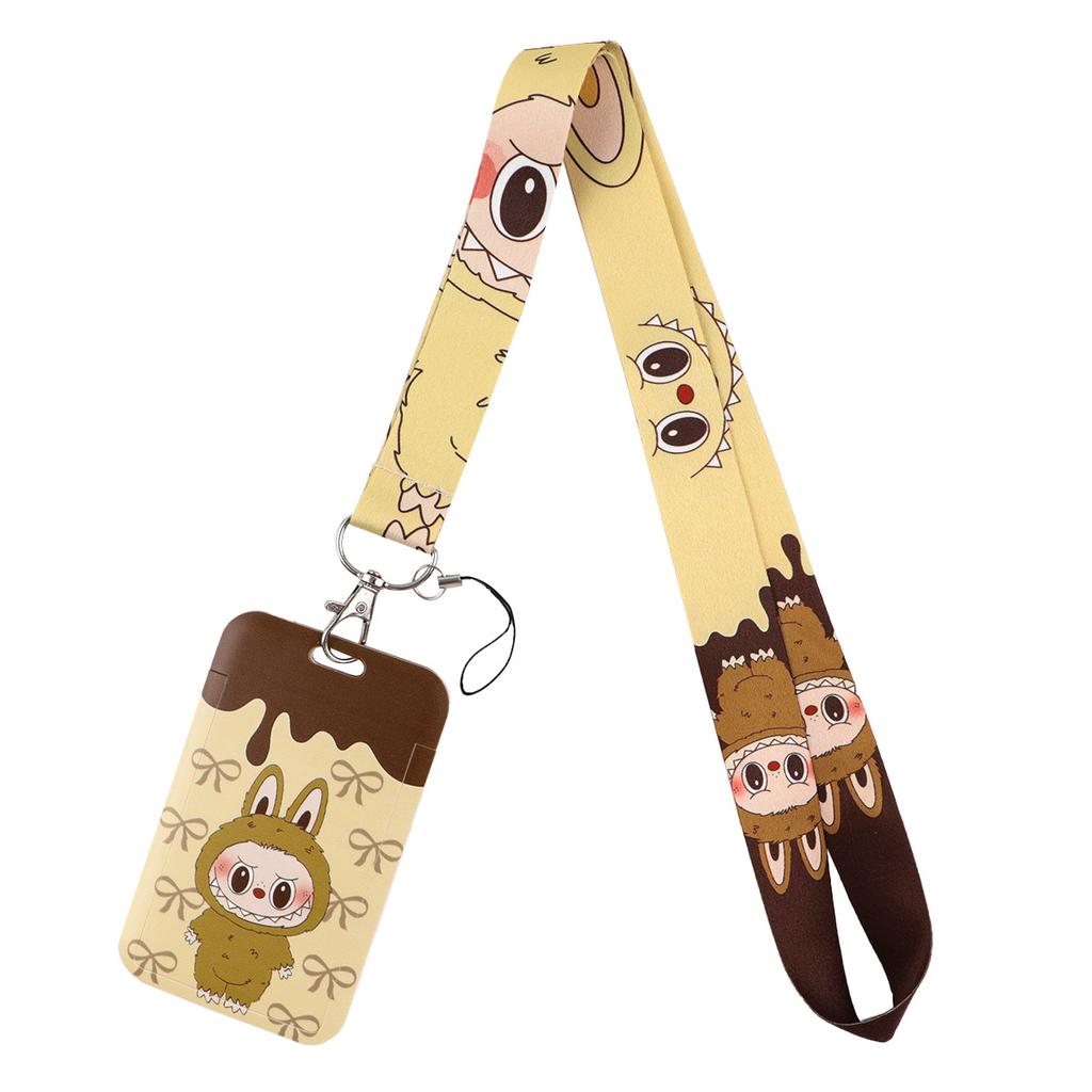 Badge Holders Card Pocket Adjustable Neck Strap for ID Cards, Office, School - Soft Fabric Lanyard for Nurses, Teachers, Kids