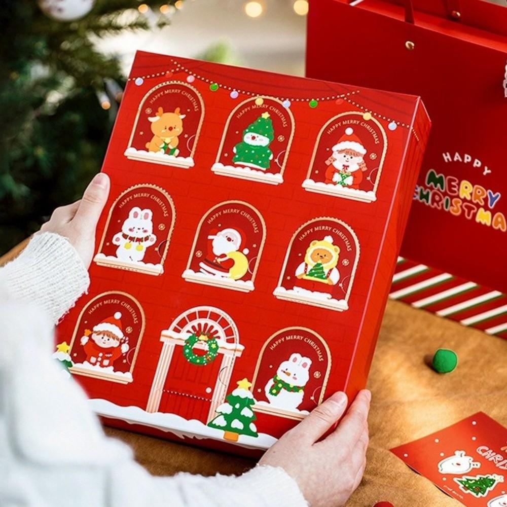 Christmas Pattern Christmas Mystery Box Empty Packaging Box Poke Gift Box Christmas Party Favors
