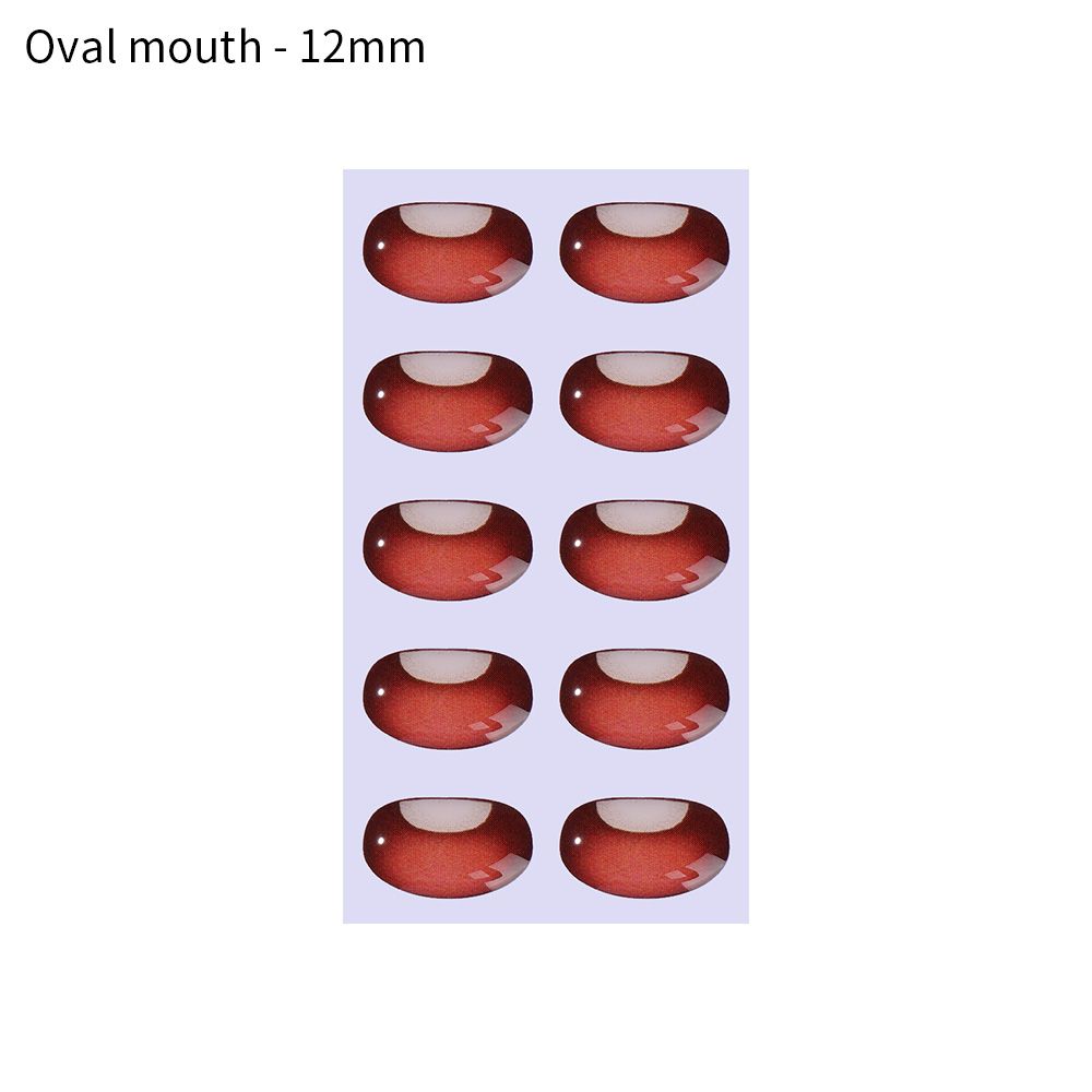 Glass crystal cute Anime Figurine Doll Cartoon Mouth Stickers MouthChips Paper Face Organ Paster