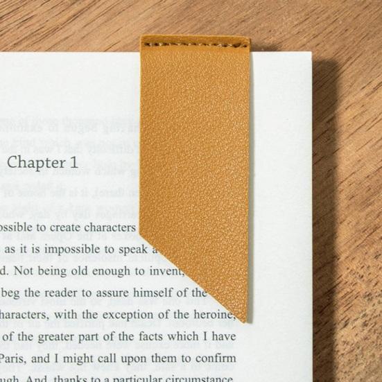 2 шт., закладки ручной работы из искусственной кожи, однотонные, износостойкие, водонепроницаемые, декоративные угловые закладки для книг, этикетки для блокнота