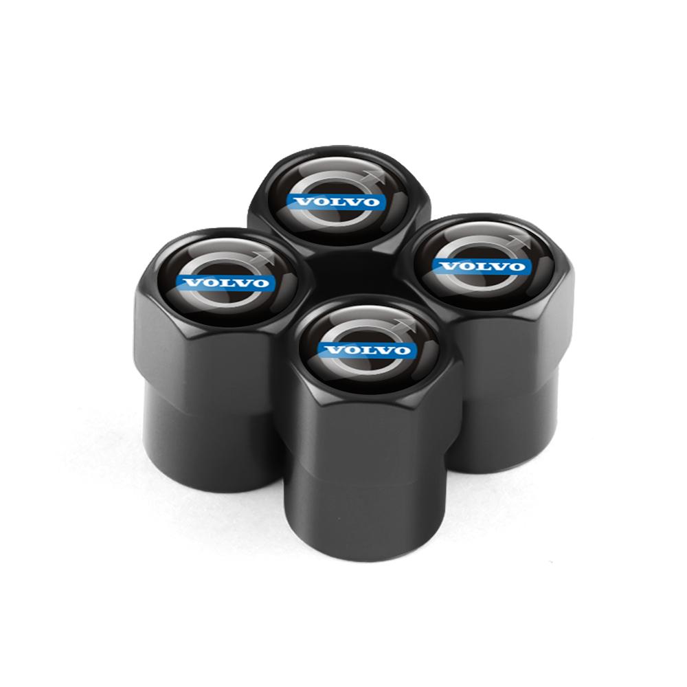 4pc Car Badges Wheel Tire Valve Stem Caps Covers Car Accessories For Volvo Rdesign XC60 XC90 V40 V50 V60 xc70 V70 V90 T6 S40 S60