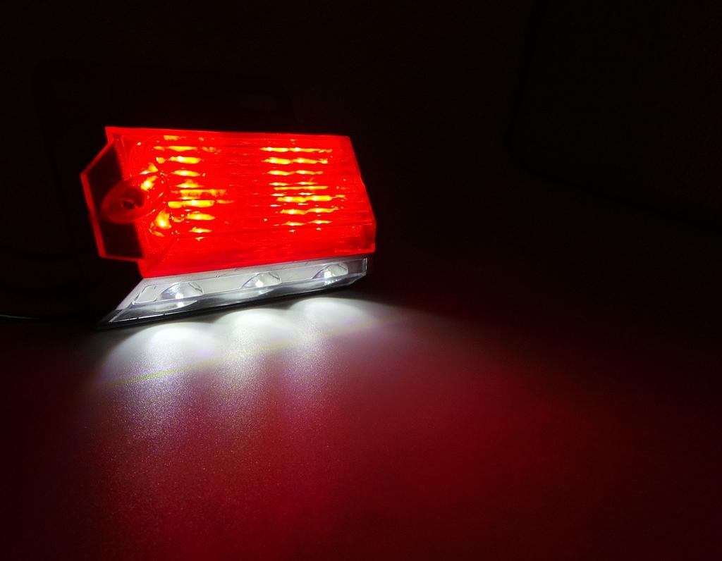 LED Marker Light 12-24V 4 Functions Red, Off-Road
