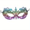 Women Sexy Hollow Lace Masquerade Bronzing Princess Party Cosplay Prom Props Costume Nightclub Queen Masquerade