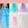Kids Girl Fairy Cape Frozen Elsa Dress Princess Costume Cloak Tulle Shawl Xmas