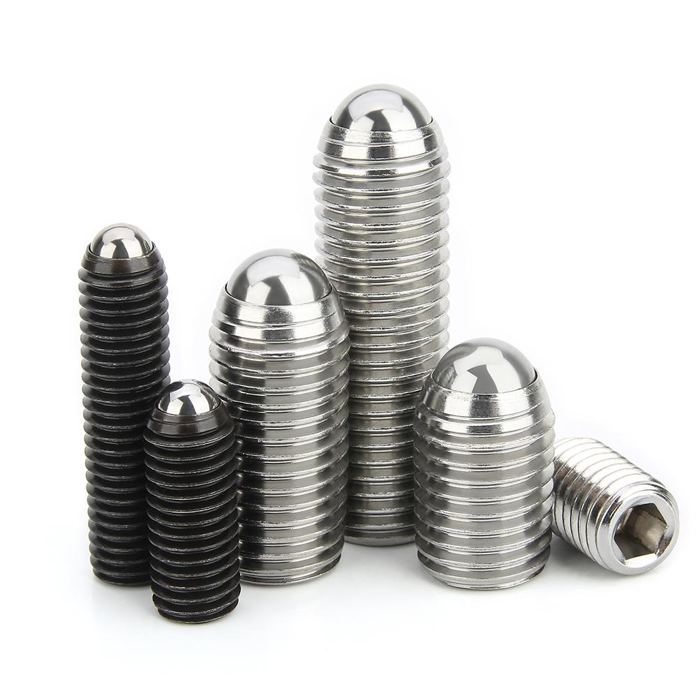 10PCS M5 M6 M8-M16 Black Grade 12.9 304 stainless steel Hex Socket Allen Ball Plunger Grub Point Set Screw Bolt