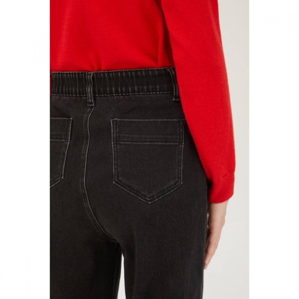 Benetton Benetton Banding Pocket Uniform Denim Pants Badpa8461 Bk