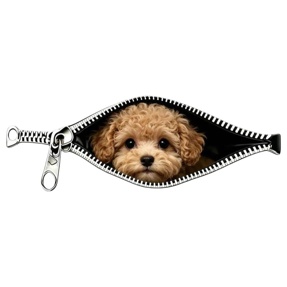 Waterproof Cat Car Sticker Zipper Design Car Window Glass Sticker Pet Lover Decoration