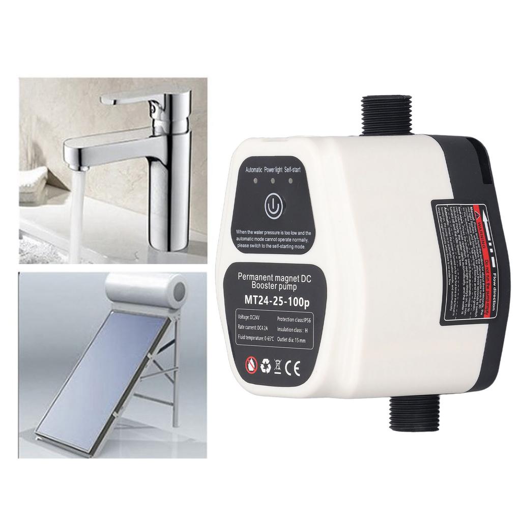 Автоматический насос повышения давления, насос повышения давления 100 Вт 24 В 25 л, полностью автоматический, интеллектуальный датчик, тихий насос повышения давления воды, насос повышения давления