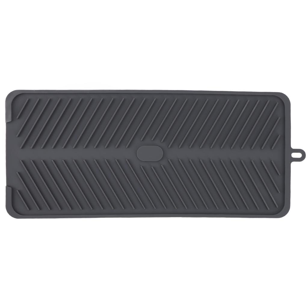 Silicone Drainage Pad Multipurpose Waterproof Collapsible Heat Resistance Thicken Silicone Dish Drying Mat for Kitchen