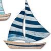 3Pcs/Set Wooden Sailing Boat Wall Decoration Farmhouse Rustic Sailboat Wall Art Home Bedroom Living Room Bathroom Wall Decorative Sign