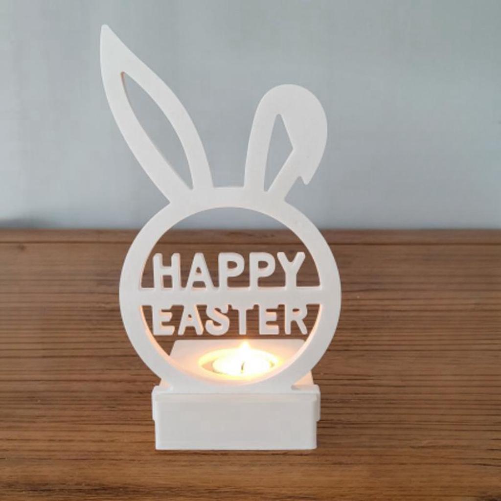 3D Rabbit Candle Holder Silicone Molds Easter Rabbit Resins Mould Candlesticks Castings Molds DIY Table Decorations