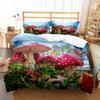 Psychedelic Mushrooms Duvet Cover Set  Polyester Comforter Cover King Queen Size For Kid Boy Girl Bedding Set With Pillowcase