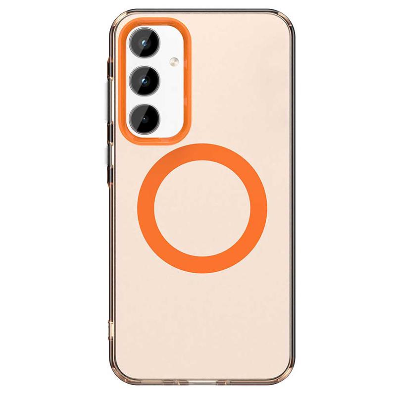 Для Samsung Galaxy A55 Магнитный чехол для телефона Magsafe Для Samsung Galaxy A55 ТПУ Противоударный Конфетный цвет Беспроводная зарядка Чехол