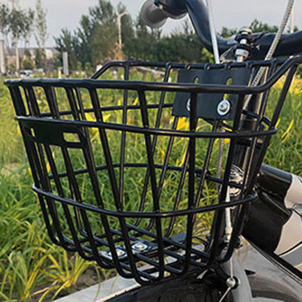 Adult Bike Front Basket Extra Thick Iron Wire Bike Hanging Basket Suitable for Most Type of Bikes