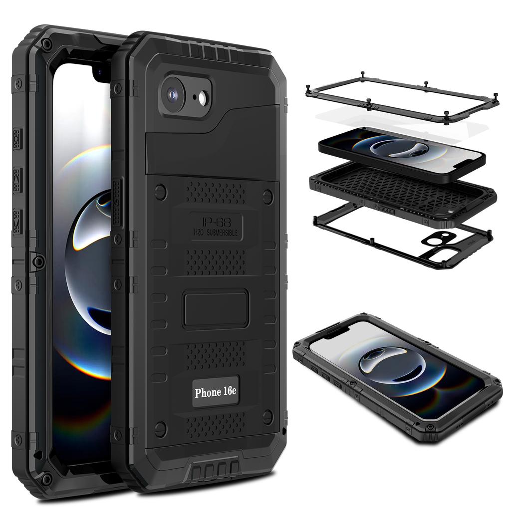 IP68 Waterproof Case For iPhone 16e 16 15 14 Plus 13 12 11 Pro Max XS XR 8 7 Heavy Duty Aluminum Metal Bumper Shockproof Cover