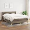 3130509 vidaXL Divan Bed with Mattress Taupe 140x190 Cm Fabric