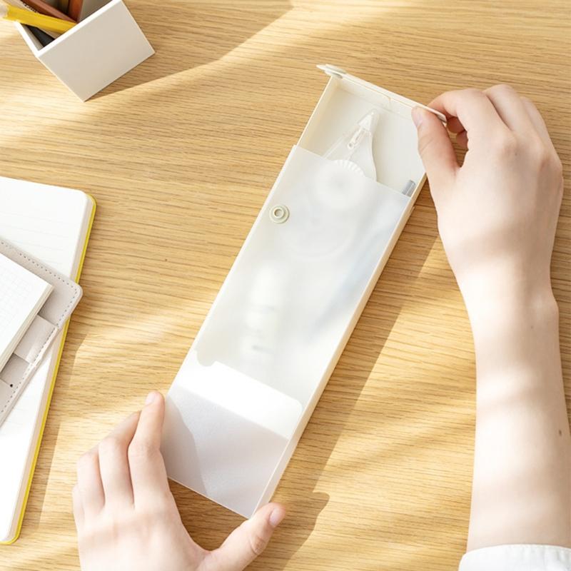 2 шт. Пластиковый пенал большой вместимости, выдвижной пенал, органайзер для карандашей для эскизов, контейнер для цветных карандашей