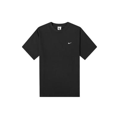 Футболка Solo с логотипом Swoosh с круглым вырезом и короткими рукавами, мужские топы, черные CV0559-010