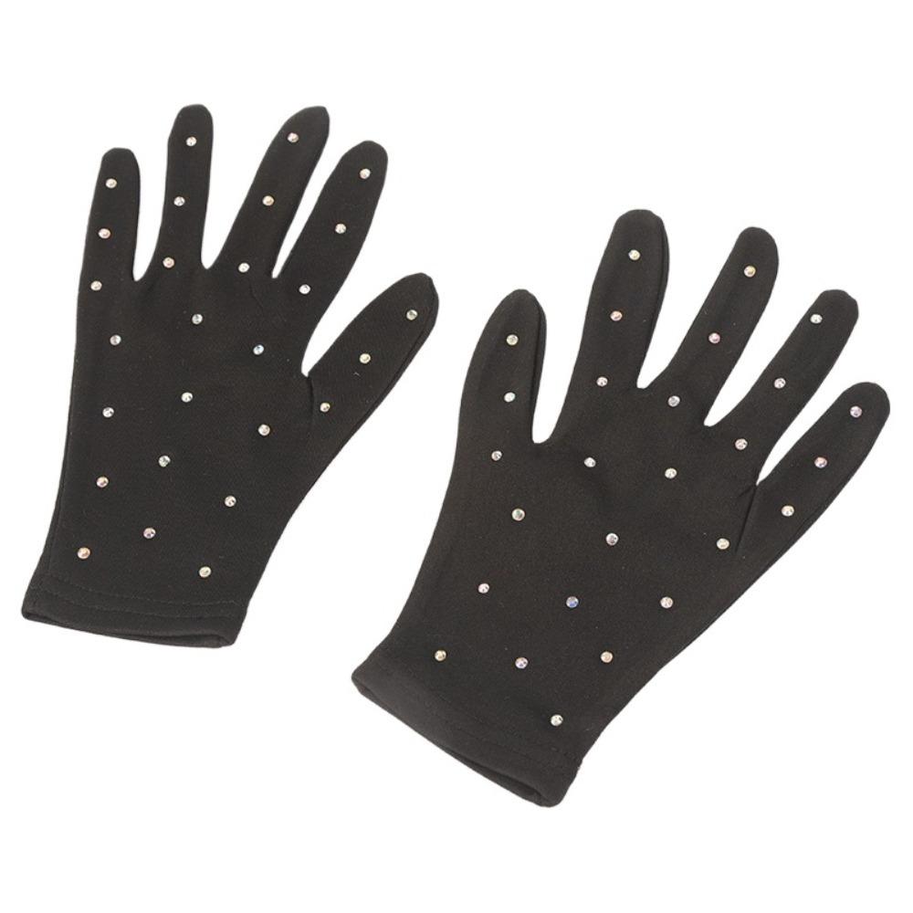 Блестящие Блестящие Перчатки для Запястий для Фигурного Катания Элегантные Перчатки для Запястий для Фигурного Катания Тренировочные Перчатки