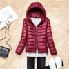 Women Puffer Jacket 8 Colors Plus Size  Female Ultra Lightweight Packable Hooded Down Coats