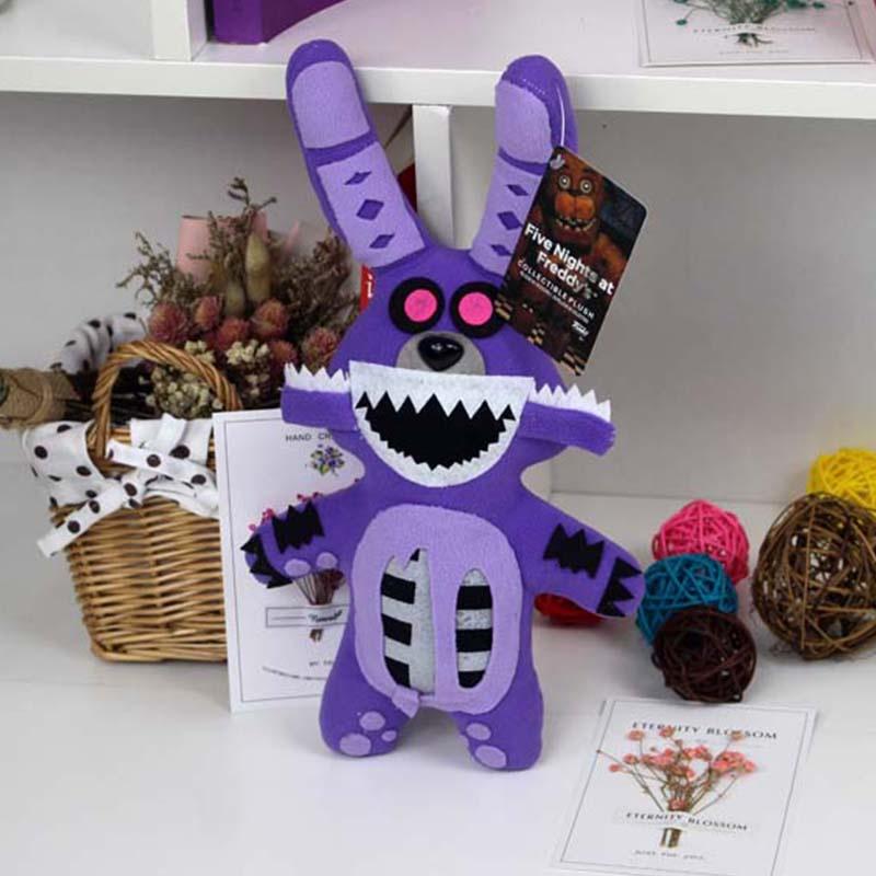 Плюшевая игрушка Fnaf Five Nights At Freddy's Мягкий фиолетовый коричневый черный медведь Рождественский подарок