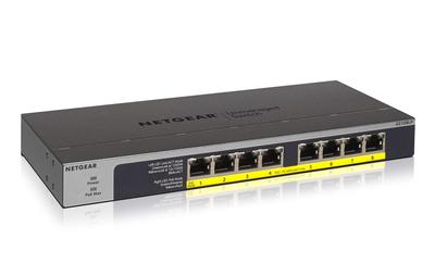 Коммутационный концентратор NETGEAR 8 портов 1G Металлический корпус Бесшумный безвентиляторный Ограниченная пожизненная гарантия на оборудование Неуправляемый коммутатор [Подлинный продукт] PoE+ (60,5 Вт)