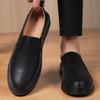 Fashion Male Breathable Genuine Leather Punching Simple Loafers Comfty Casual Slip-ons Man Walking Shoe Summer Men Shoes Hiking Footwear