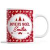 Mug - Noël Emilie Rouge - Ceramic - Printed Front/Back - 325 Ml