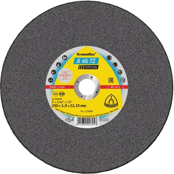 KLINGSPOR A46TZ acid-resistant cutting disc 230x1.9