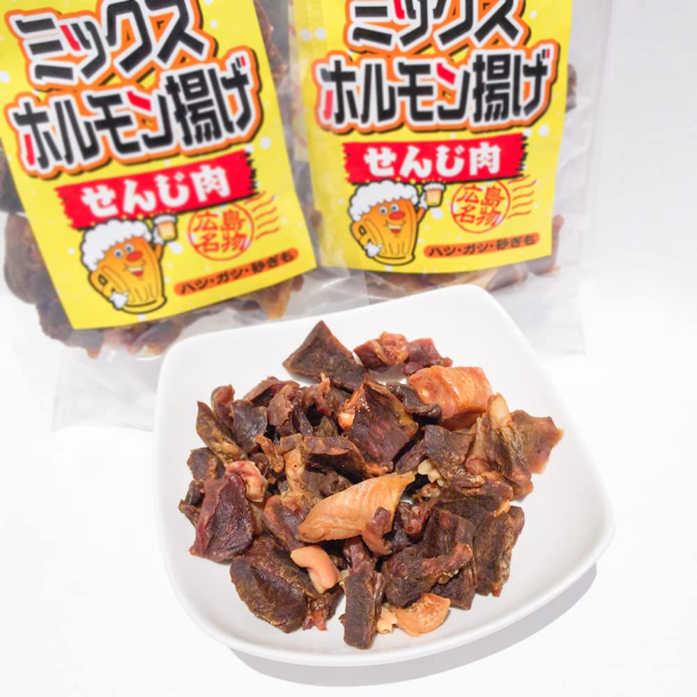 Смешанные гормоны Senji Meat 70 г 12 пакетиков набор Свинина свинина курица закуски Закуски Пиво Деликатес Хиросима фирменные блюда сердце, желудок, желудки,