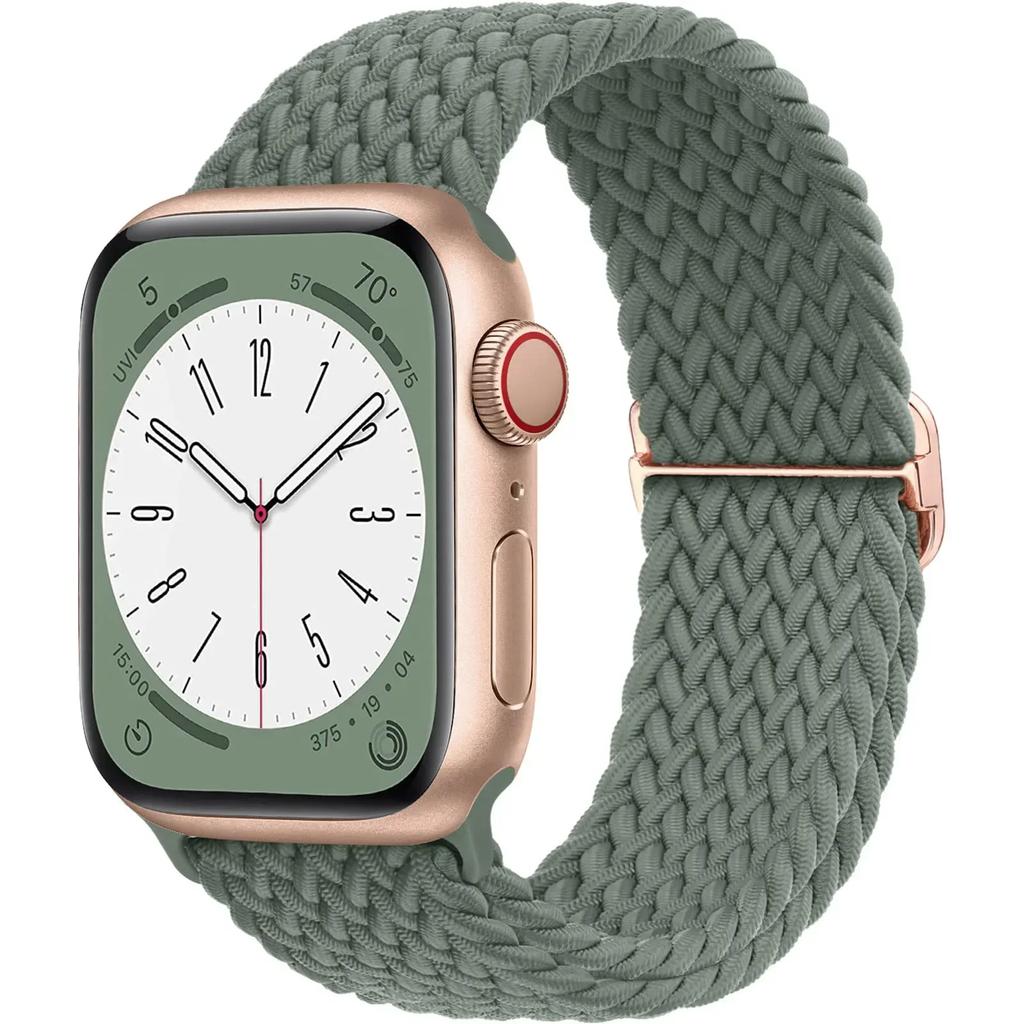 Нейлоновый ремешок для Apple Watch Ultra 2 49 мм 40 мм 44 мм 41 мм 38 45 мм Эластичный плетеный браслет-петля для iWatch Series 9 8 7 6 SE 5 4