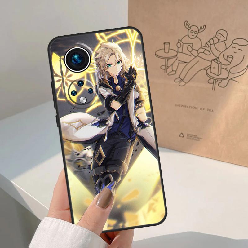 Чехол Genshin Impact Альбедо для Honor Magic 8 Pro 5 6 7 Lite Honor 200 400 Pro X9c X9b X9a X8a X8b 50 70 90