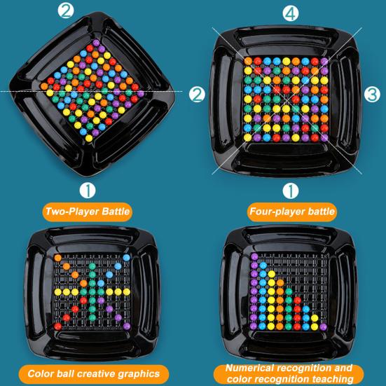 Настольная игра «Радужная игра на выбывание» с 80/241 разноцветными бусинами, распознавание цвета, фокусировка, логическая тренировка для детей и взрослых, интерактивная образовательная шахматная игрушка