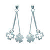 [F0330] - Silver 'Lucky Charm' Silver Earrings - 33x8 Mm