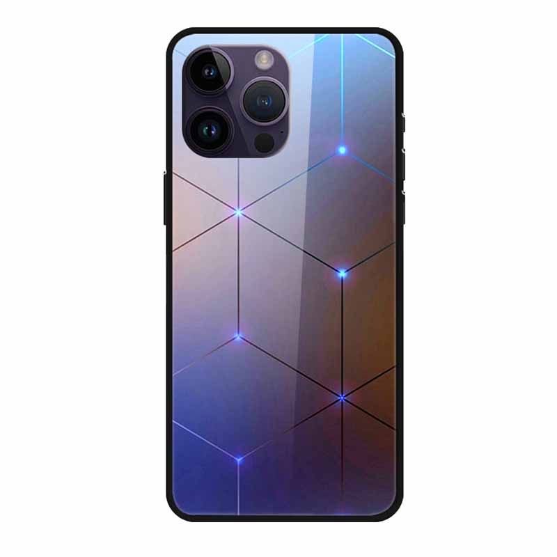 Стеклянная задняя крышка для чехла телефона iphone 16 Pro Max 16Pro Max Жесткий закаленный стеклянный чехол Для iphone 15 Pro Max Чехол Мягкий бампер из ТПУ