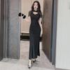 2024 Spring/Summer Sexy Lace Slit Evening Dress for Nightclubs