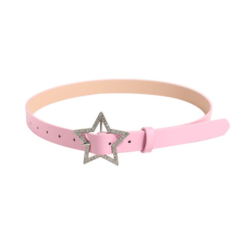 Женский ремень со звездным украшением, однотонный ремень в стиле Y2K