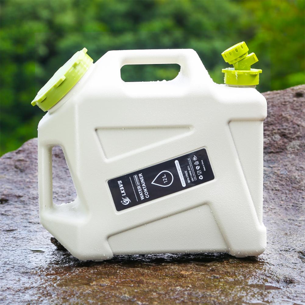5/11/12L Camping Water Container Outdoor Water Bucket Large Portable Outdoor Water Bag Detachable Faucet Picnic Drive Water Tank