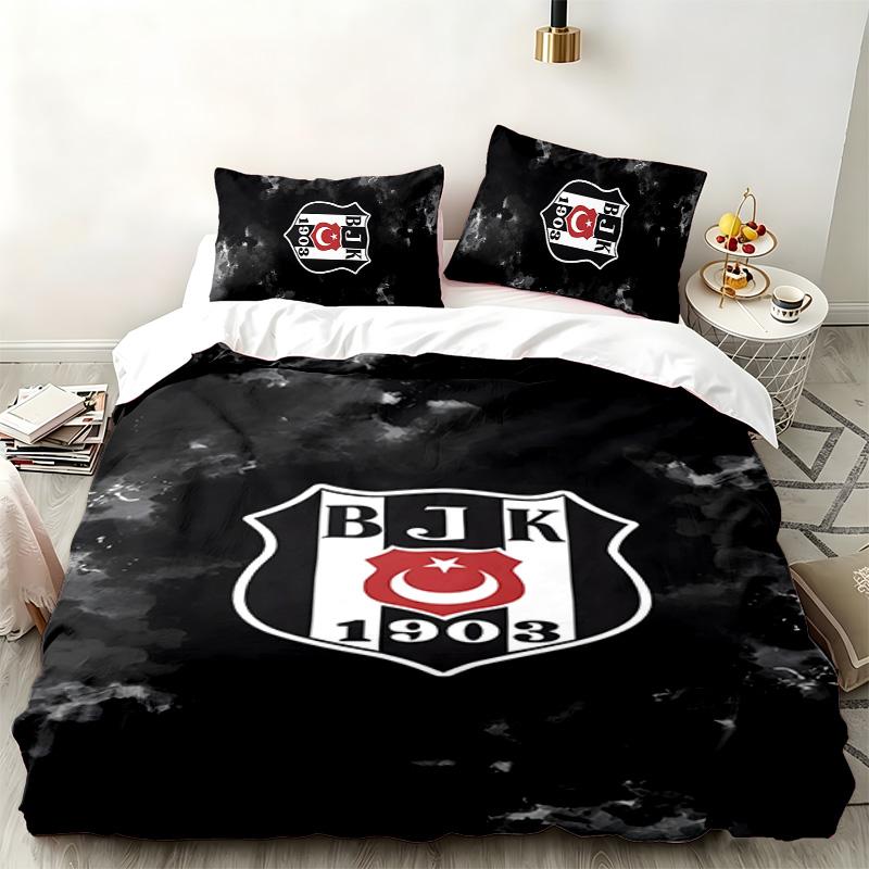 Комплект из 3 предметов Beşiktaş JK Идеально подходит для спальни Удобный комплект постельного белья включает пододеяльник и две наволочки Идеальный подарок на день рождения или Рождество